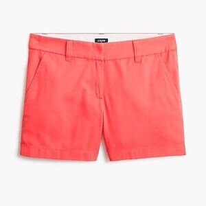 J Crew 5" Classic Chino Short in Seaside Coral 8